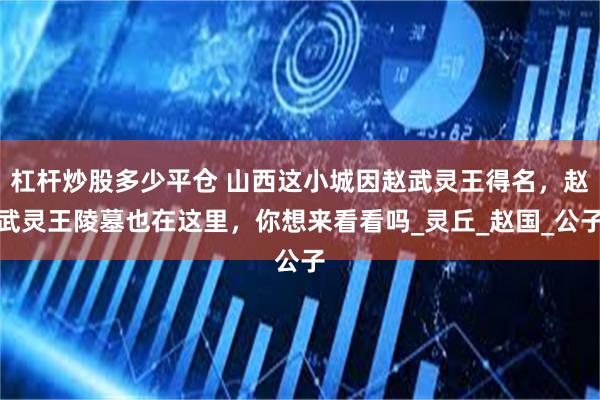 杠杆炒股多少平仓 山西这小城因赵武灵王得名，赵武灵王陵墓也在这里，你想来看看吗_灵丘_赵国_公子
